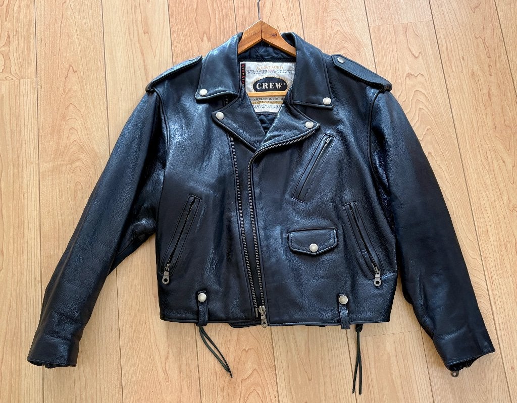 Leren jack zwart maat L, Kleding | Heren, Jassen | Zomer, Maat 52/54 (L), Zwart, Ophalen of Verzenden, Zo goed als nieuw