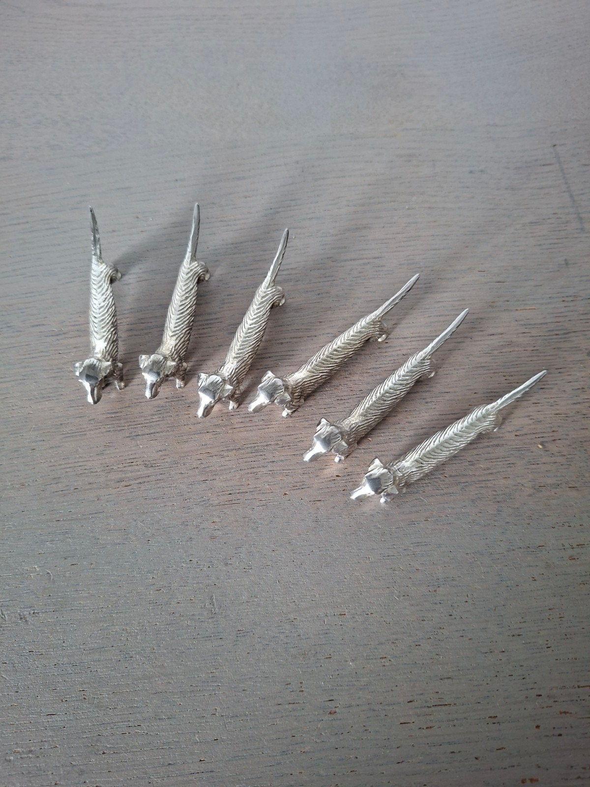 6 verzilverde messen leggers, Ophalen of Verzenden, Zo goed als nieuw, Zilver