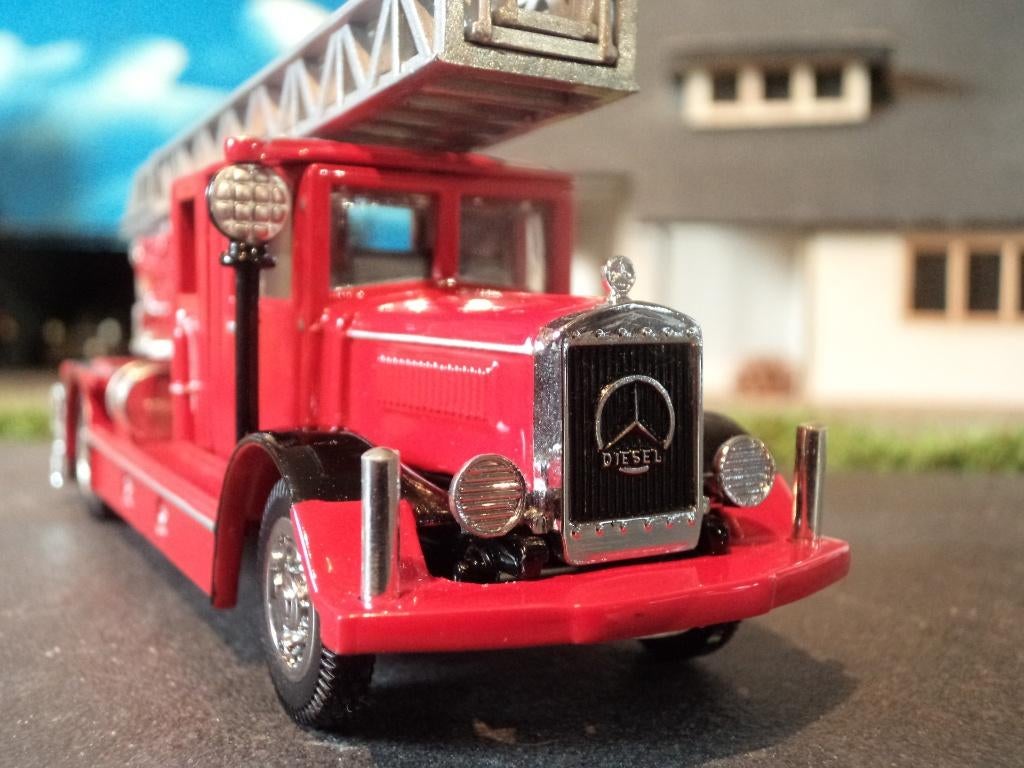 Mercedes Benz L5 1932 Ladderwagen Matchbox MOY Brandweer, Ophalen of Verzenden, Nieuw, Auto