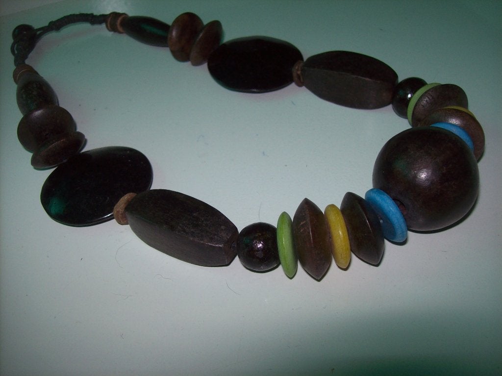 Ketting Fraai Bruin meer kleur Steen kralen model, Sieraden, Tassen en Uiterlijk, Kettingen, Bruin, Verzenden, Nieuw, Steen of Mineraal