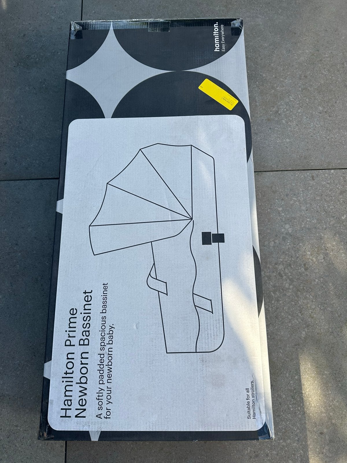 Hamilton by Yoop bassinet / Reiswieg Zwart - Nieuw in doos, Nieuw, Ophalen of Verzenden, Met reiswieg, Kinderwagen