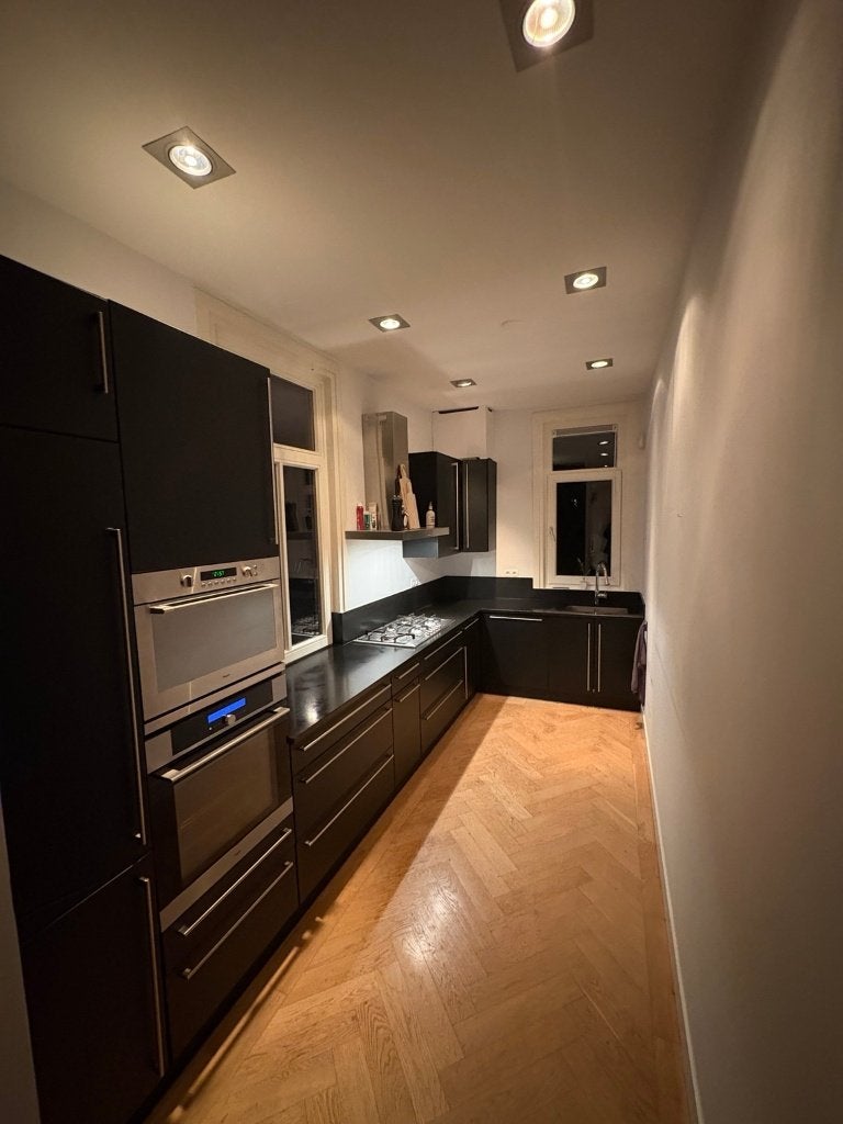 Complete keuken inclusief apparatuur, Huis en Inrichting, Ophalen, Gebruikt, Zwart, Hoekkeuken