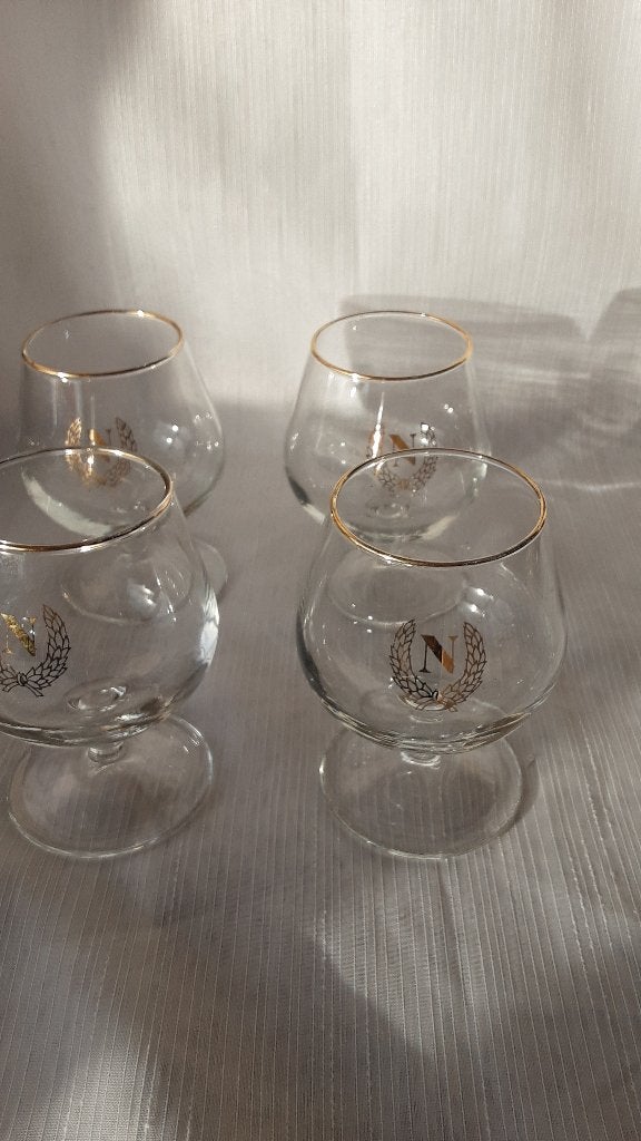 NAPOLEON kleine glaasjes 4 stuks, Verzamelen, Glas en Borrelglaasjes, Ophalen of Verzenden, Zo goed als nieuw, Borrel- of Shotglas