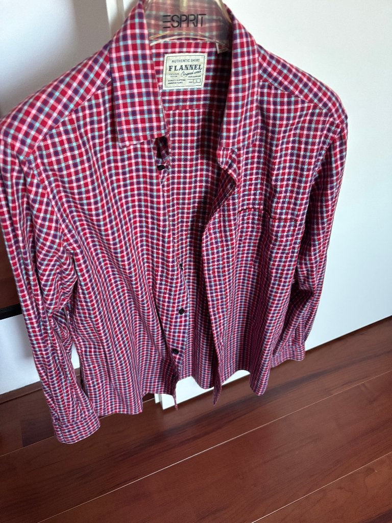 Flannel overhemd, Authentic Shirt, Kleding | Heren, Overige kleuren, Zo goed als nieuw, Halswijdte 41/42 (L), Flannel