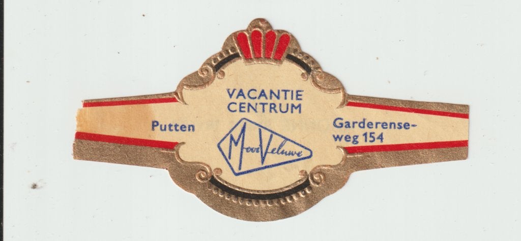 reclamen no 199  vakantie  mooi veluwe  putten, Ophalen of Verzenden, Zo goed als nieuw, Sigarenbandjes