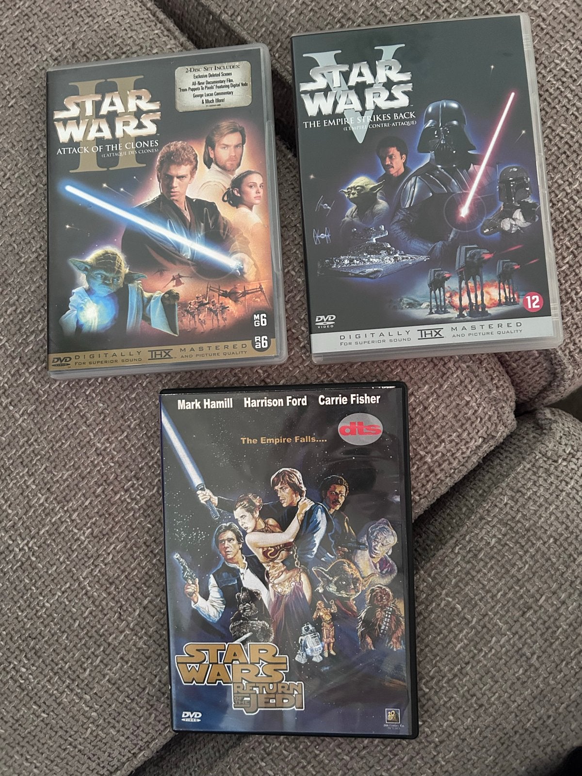 Star Wars DVD Collectie: Episode II, V & VI, Engels, Nederlands, Ophalen of Verzenden, Zo goed als nieuw