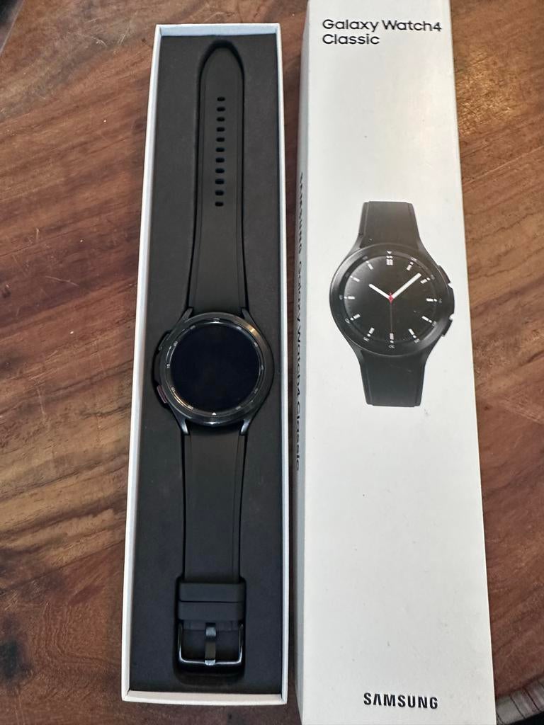 Samsung Galaxy Watch 4 Classic - Zo goed als nieuw, Afstand, Verzenden, Zwart, Zo goed als nieuw