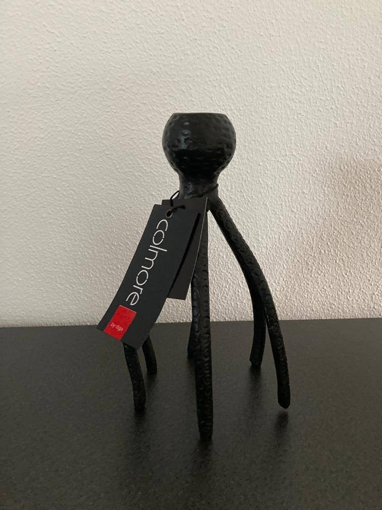 Diga Colmore kandelaar Octopus zwart Nieuw!, Huis en Inrichting, Zwart, Nieuw, Ophalen of Verzenden, 22 cm