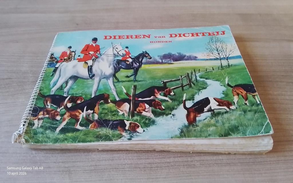 Vintage Plaatjesalbum: Dieren v. Dichtbij - Honden, compleet, Boeken, Honden, Ophalen of Verzenden, Onbekend, Gelezen