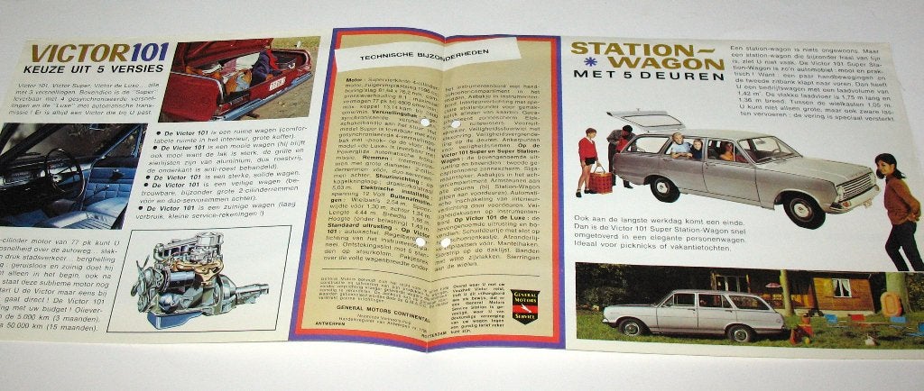 Autofolder GM Vauxhall Victor 101 tweeluik A4, Ophalen of Verzenden, Gelezen, Overige merken