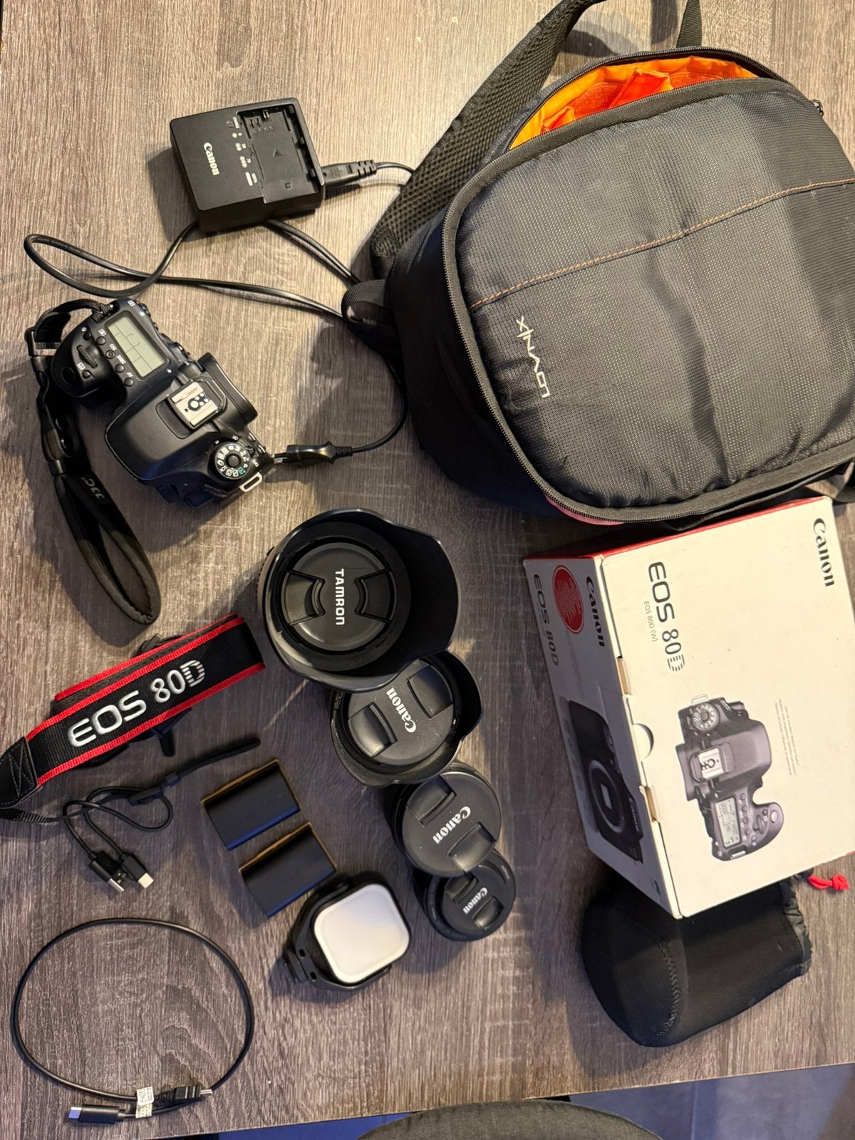 Canon EOS 80D + 4 lenzen + accessoires | Complete set, Ophalen, Spiegelreflex, Canon, Zo goed als nieuw