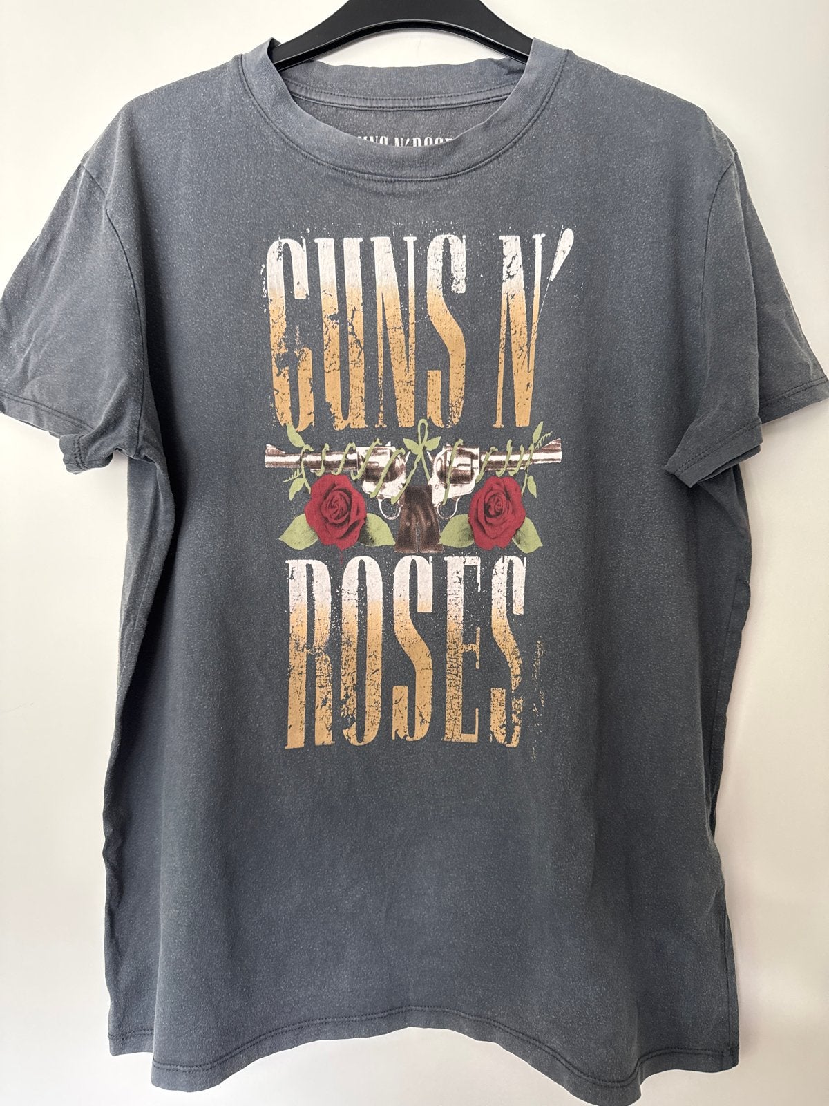 Guns N' Roses T-shirt - Grijs met print, Maat 38/40 (M), Ophalen of Verzenden, Korte mouw, Grijs