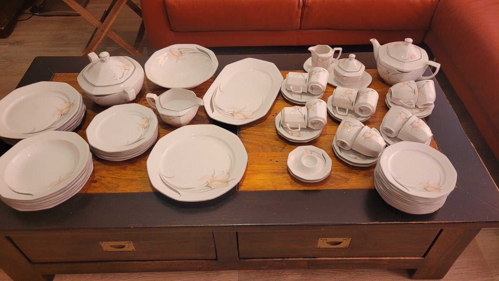 Oskara Winterling Bavaria 6-delig servies, Ophalen, Zo goed als nieuw, Overige stijlen, Porselein