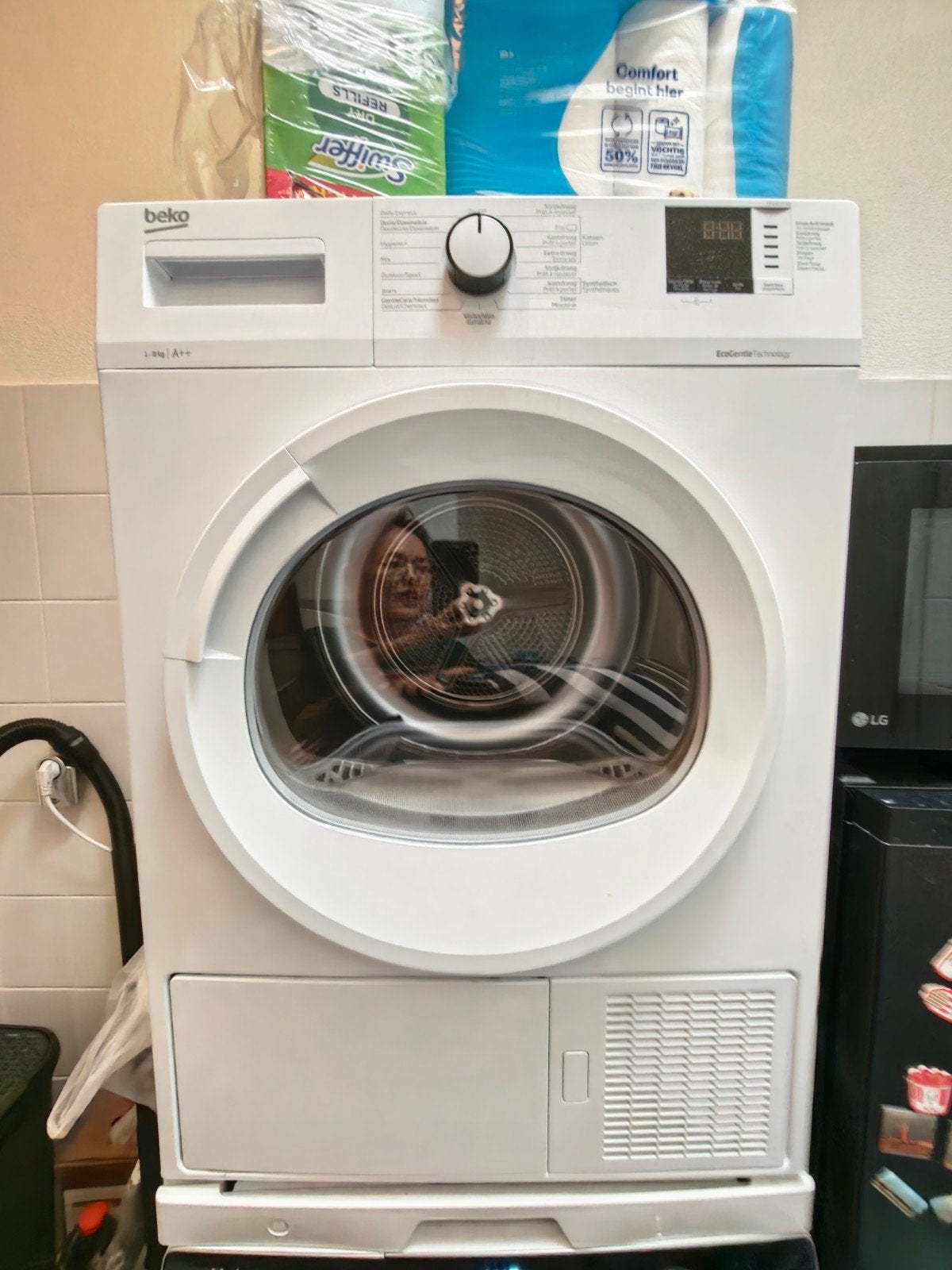 Beko EcoGentle A++ Warmtepompdroger 8kg, Ophalen, 8 tot 10 kg, Zo goed als nieuw, Voorlader