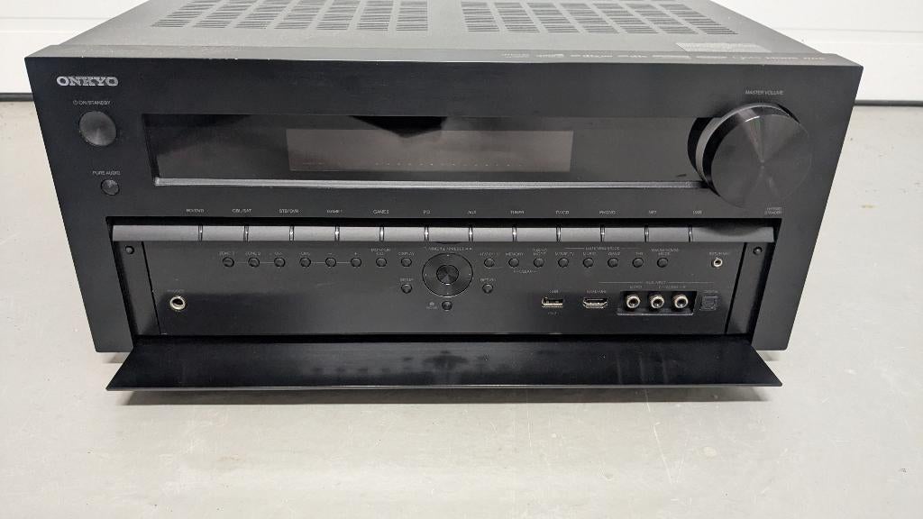 Krachtige Onkyo TX-NR818 Home Cinema receiver SpotifyConnect, 7.1-systeem, Gebruikt, 70 watt of meer, Overige spelers