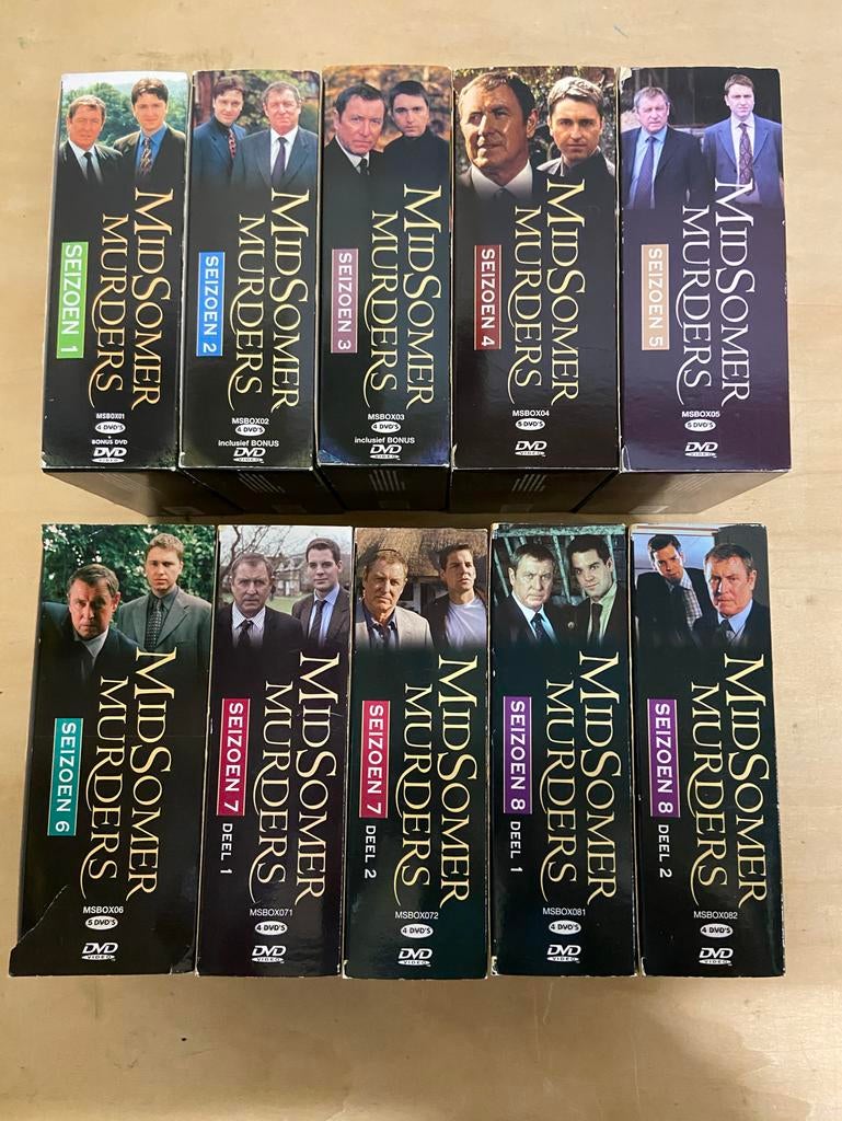 Midsomer Murders DVD Boxset Seizoen 1 t/m 8, Cd's en Dvd's, Dvd's | Tv en Series, Boxset, Ophalen of Verzenden, Zo goed als nieuw