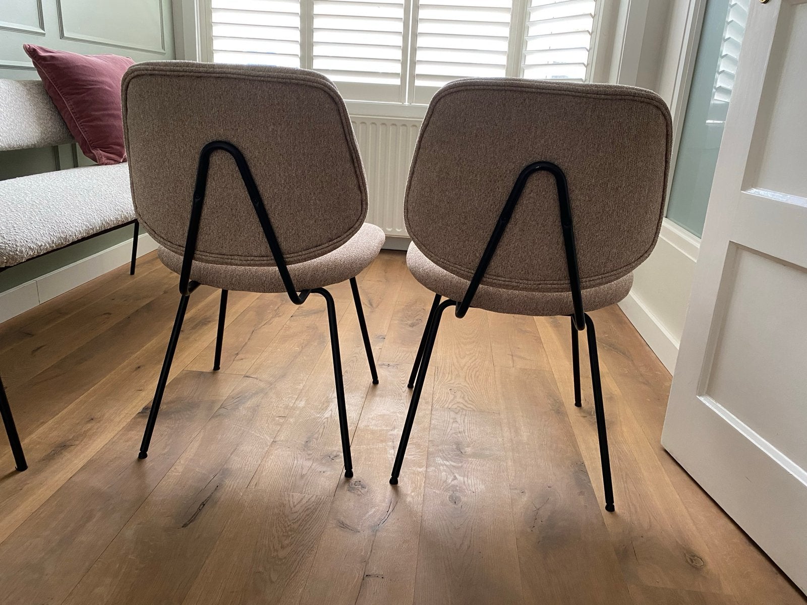 NIEUW Eleonora Lynn Eetkamerstoelen beige - Set van 2, Ophalen, Twee, Overige kleuren, Nieuw