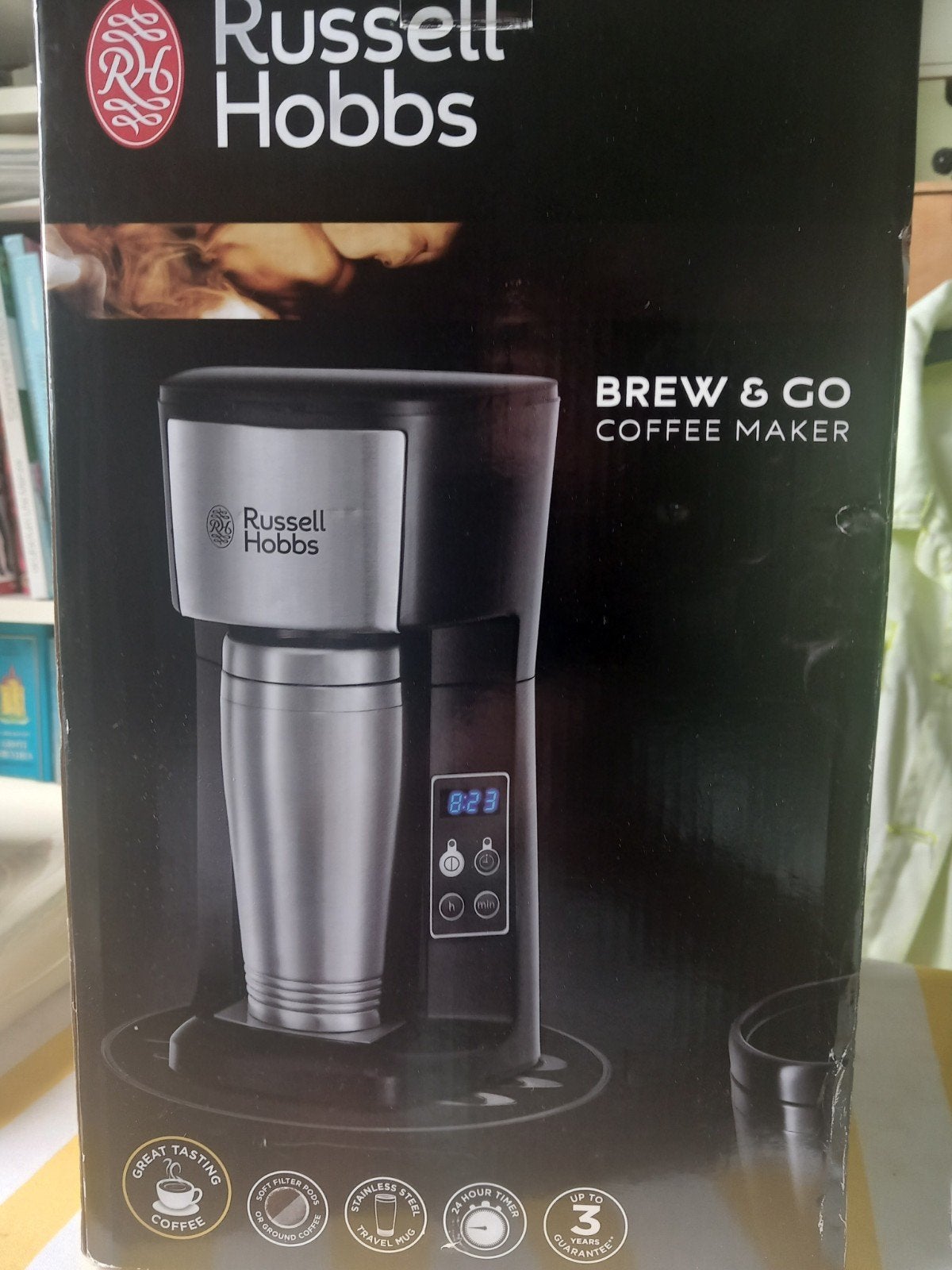 Russell Hobbs Brew & Go Koffiezetapparaat met reismok, Ophalen of Verzenden, 1 kopje, Gemalen koffie, Koffiemachine