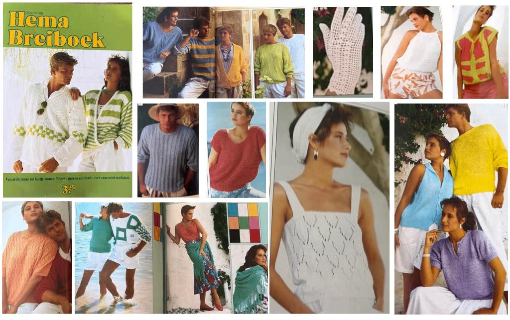 HEMA BREIBOEK - lente / zomer - vintage retro modellen, Verzenden, Zo goed als nieuw, Breien of Haken, Patroon of Boek