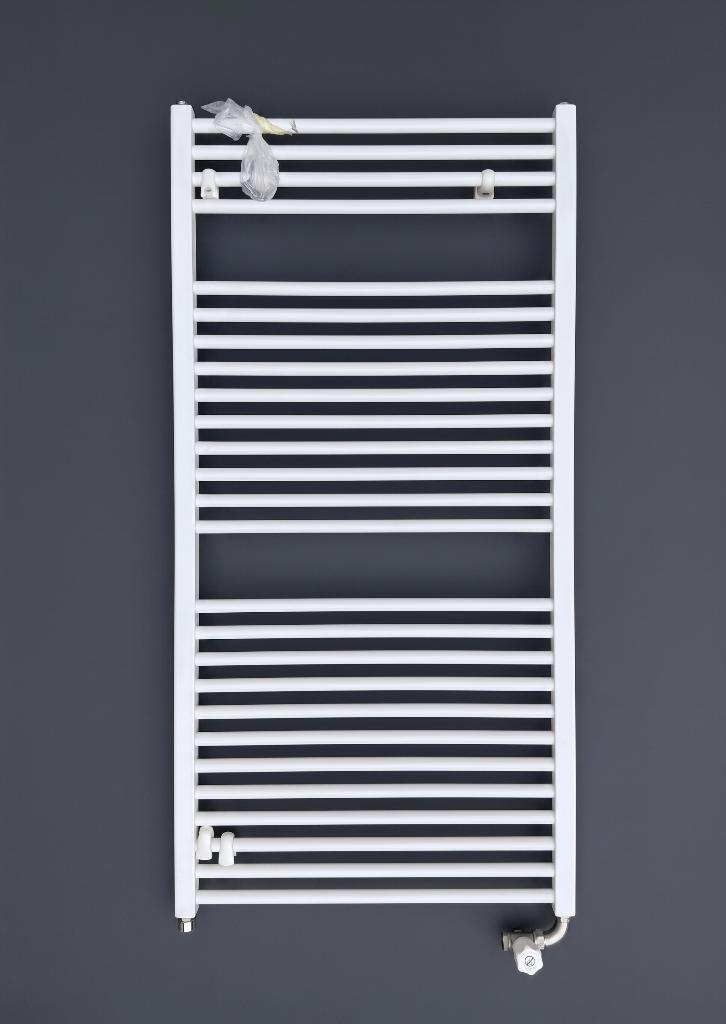 Witte badkamerradiator / handdoekradiator (ca. 110 x 55 cm), Ophalen, Radiator, Minder dan 60 cm, 80 cm of meer