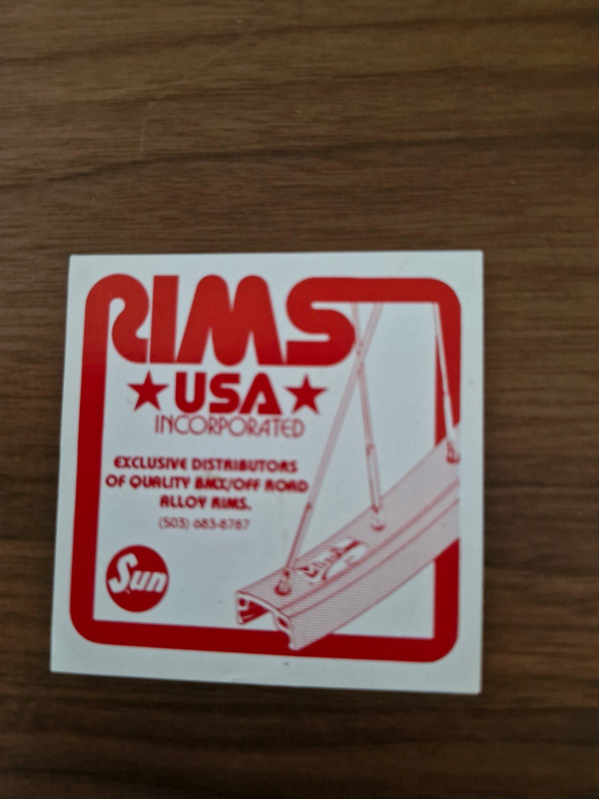 9566 Vintage RIMS USA Incorporated Sun Sticker, Ophalen of Verzenden, Nieuw, Merk