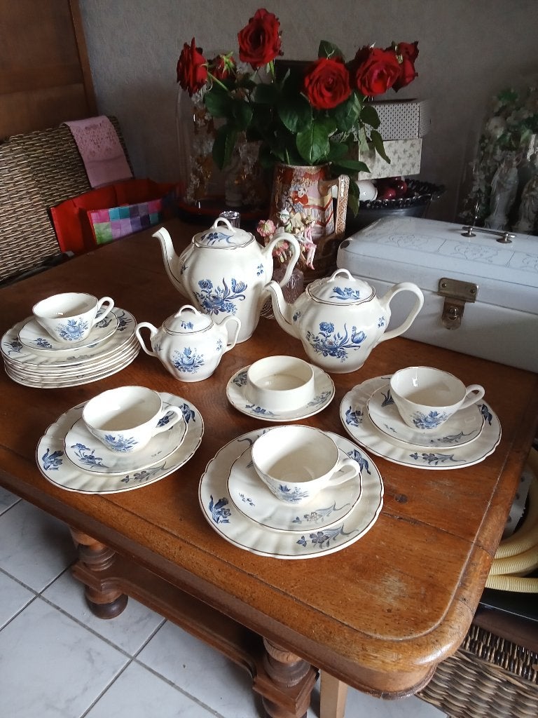 prachtig antieke set societe ceramique FLEURON, Ophalen of Verzenden