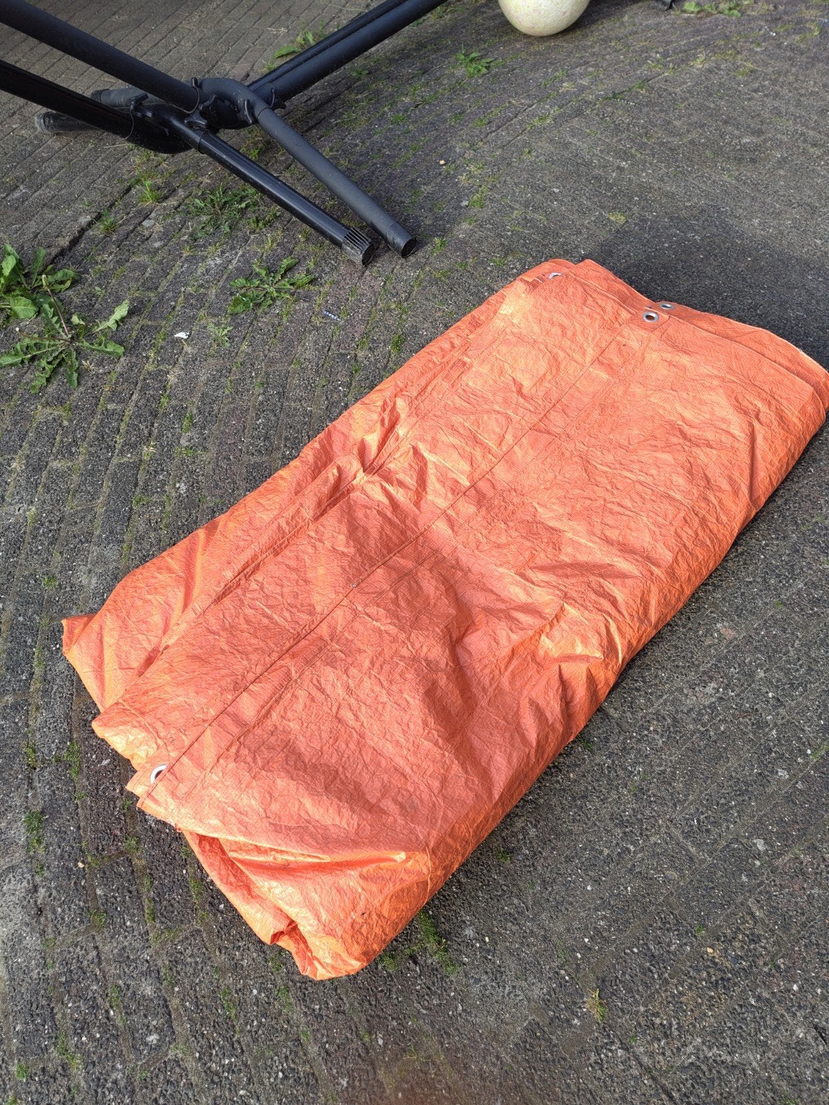 Gratis Afdekzeil 20 m2, Doe-het-zelf en Verbouw, Zeil en Folie, Ophalen, Gebruikt, 15 m² of meer, Zeil