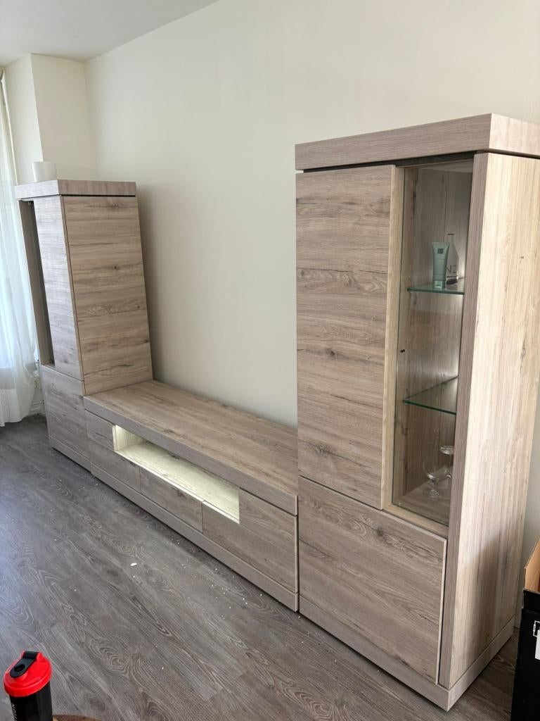 Meubelset dressior, kolomkast, salontafel, tv meubel, Ophalen, 100 tot 150 cm, 50 tot 100 cm, Zo goed als nieuw