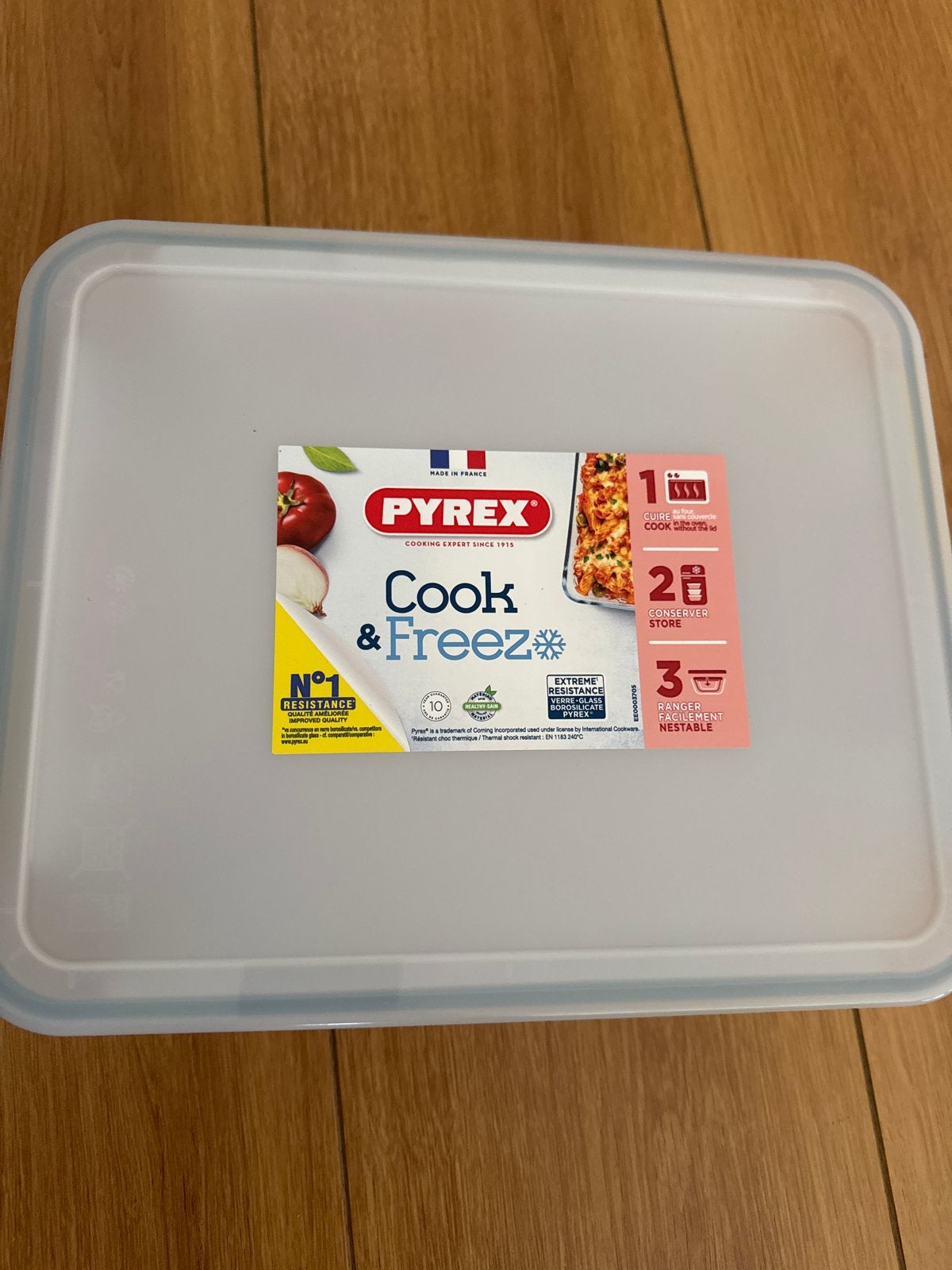 Pyrex Cook & Freez Ovenschaal met Deksel - Nieuw, Nieuw, Ophalen of Verzenden, Wit, Overige merken