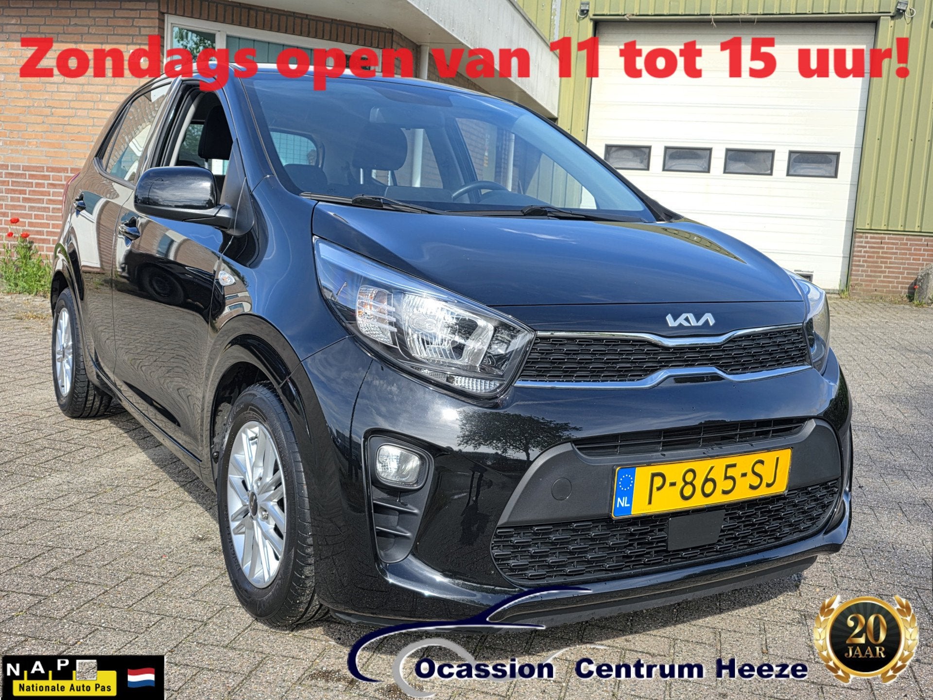 Kia Picanto 1.0 DPi DynLine, Camera! Carplay! Apk 3-2028! Ju, Auto's, Voorwielaandrijving, Stof, Gebruikt, 4 stoelen