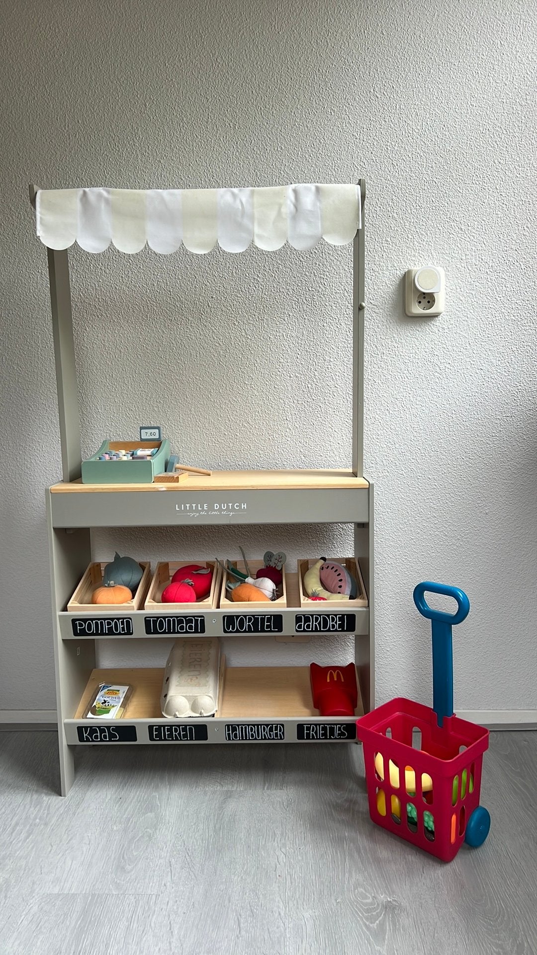 Marktkraampje Little Dutch met toebehoren, Ophalen, Zo goed als nieuw, Hout, Speelkeuken