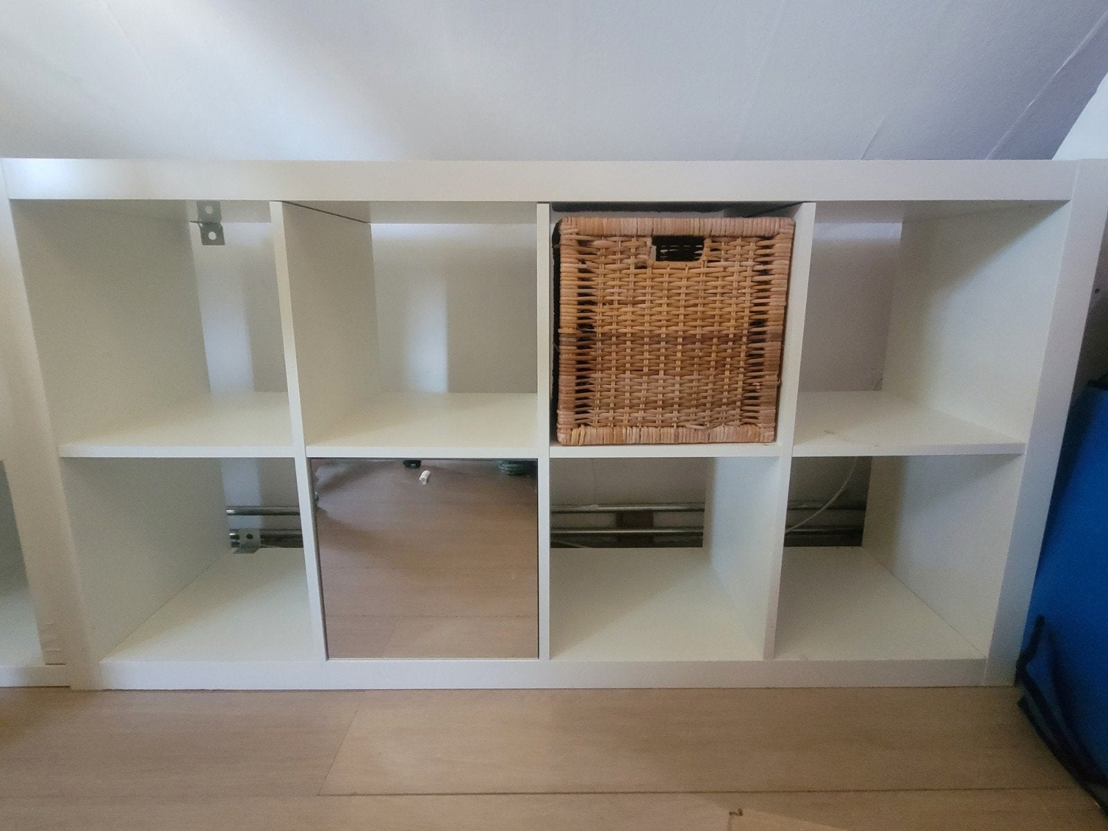Witte Ikea KALLAX kast (4x2), Ophalen, 100 tot 150 cm, Minder dan 100 cm, 25 tot 50 cm
