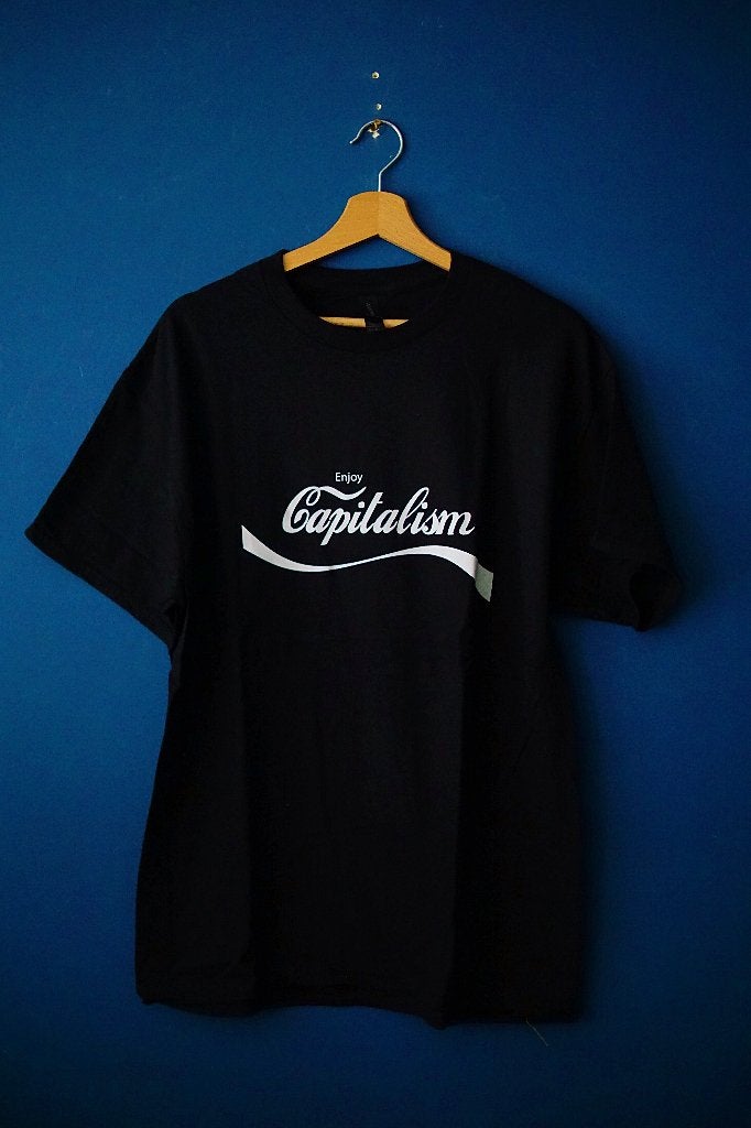 Zelfgemaakt Parodie Coca-Cola T-shirt - Capitalism, Zwart, Zelfgemaakt, Nieuw, Overige maten