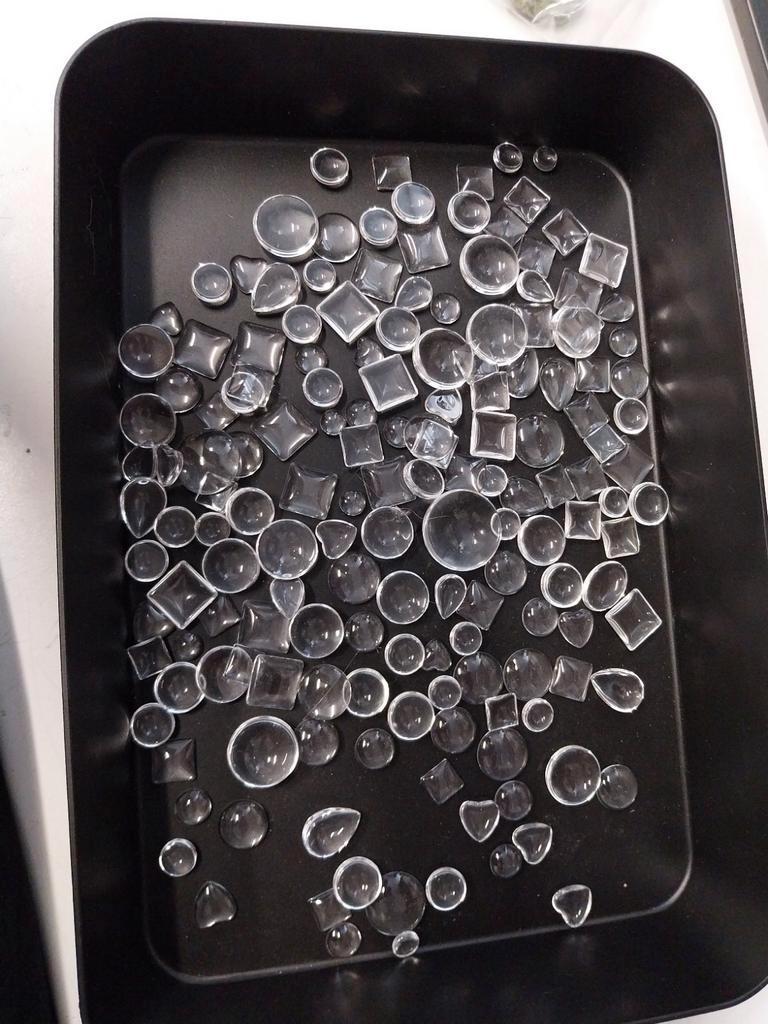 Lot met glas cabochons for sieraden maken, Hobby en Vrije tijd, Kralen en Sieraden maken, Ophalen of Verzenden, Overige typen