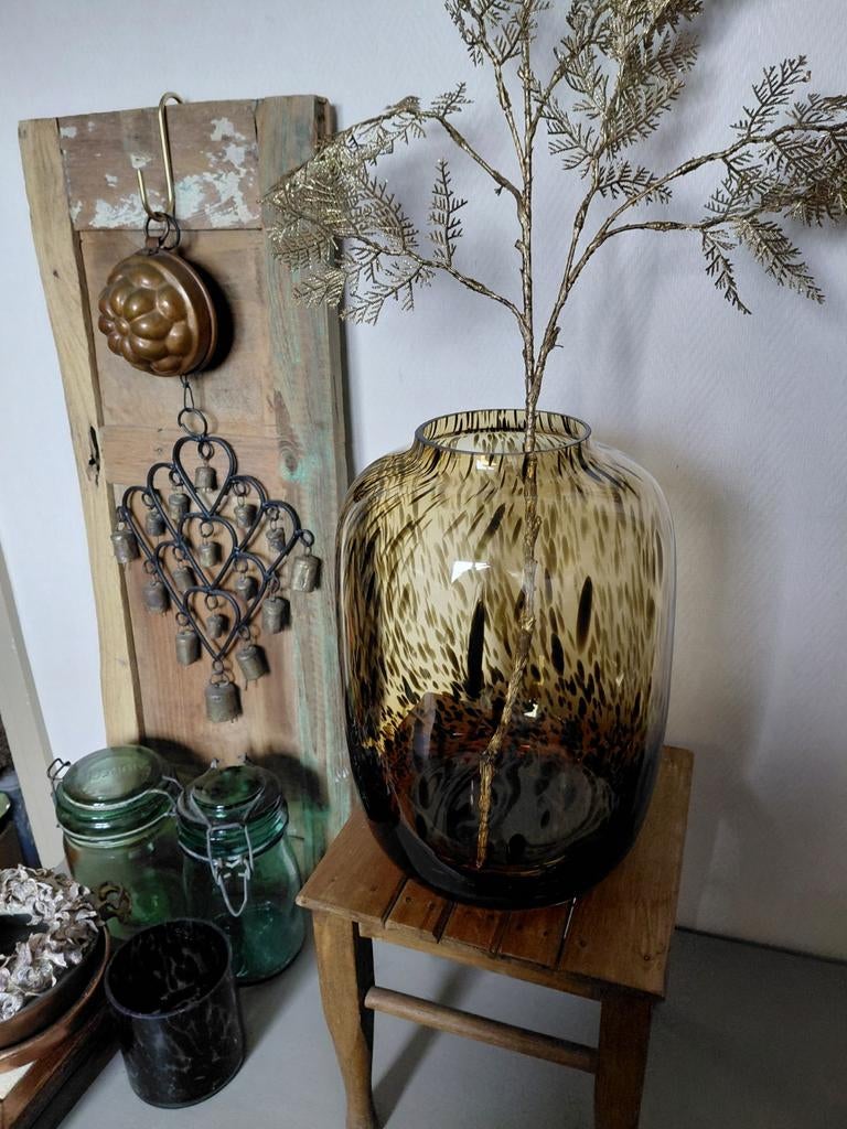 Cheetah vaas, Ophalen, Overige kleuren, Glas, Minder dan 50 cm