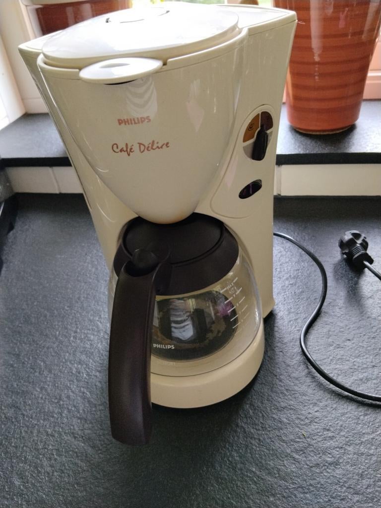 Philips Café Délice koffiezetapparaat - 10 koppen, Gebruikt, 10 kopjes of meer, Koffiemachine, Gemalen koffie