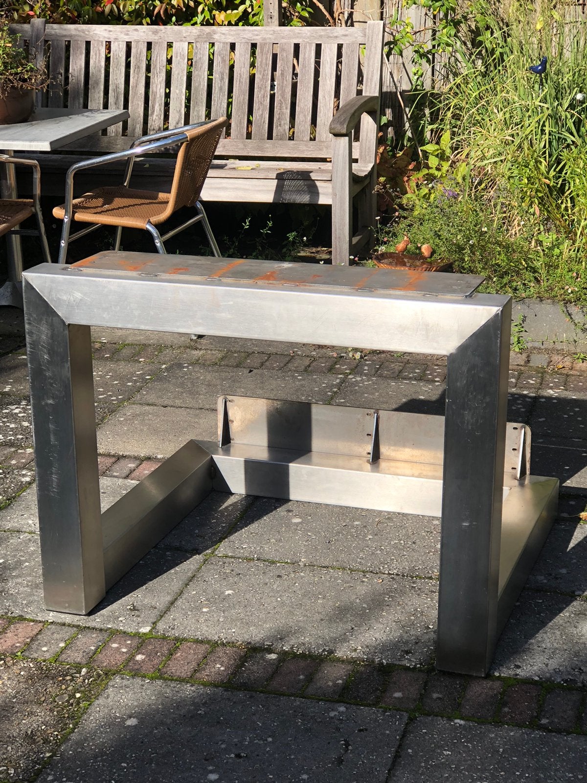 Poten RVS voor eettafel tuintafel, Ophalen, 200 cm of meer, 50 tot 100 cm, Zo goed als nieuw