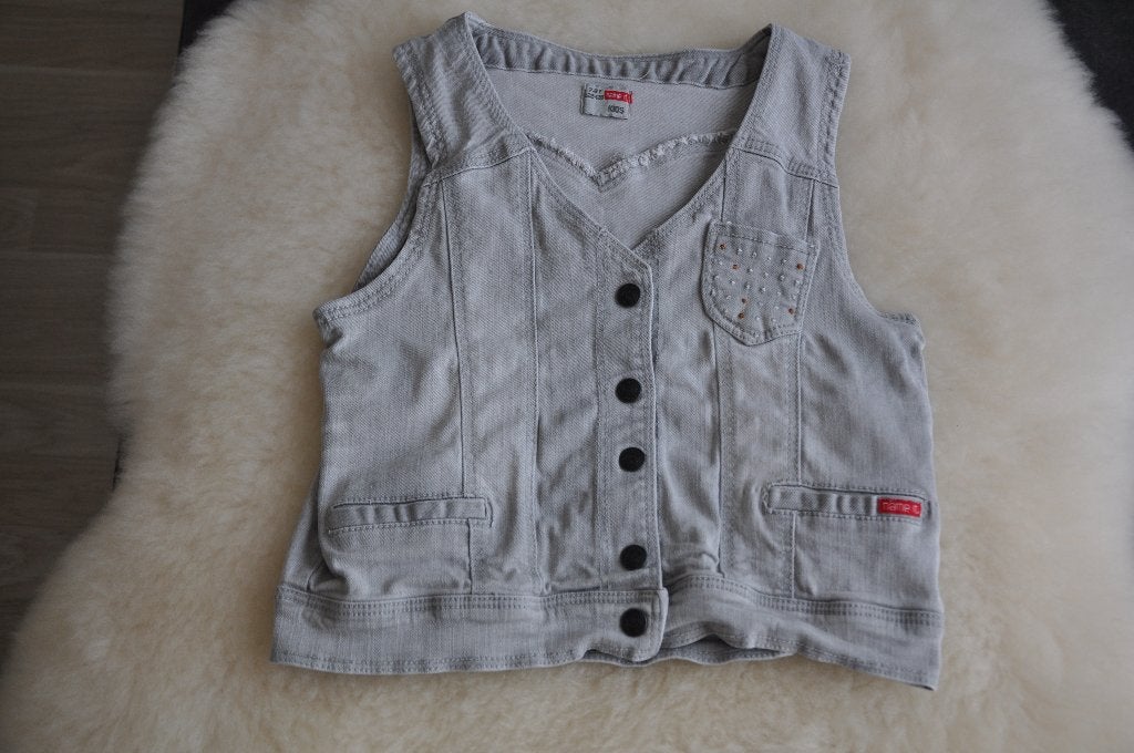 name it gilet 122, 128, gilet 122, 128, spijker gilet 122, 1, Kinderen en Baby's, Meisje, Trui of Vest, Ophalen of Verzenden, Zo goed als nieuw