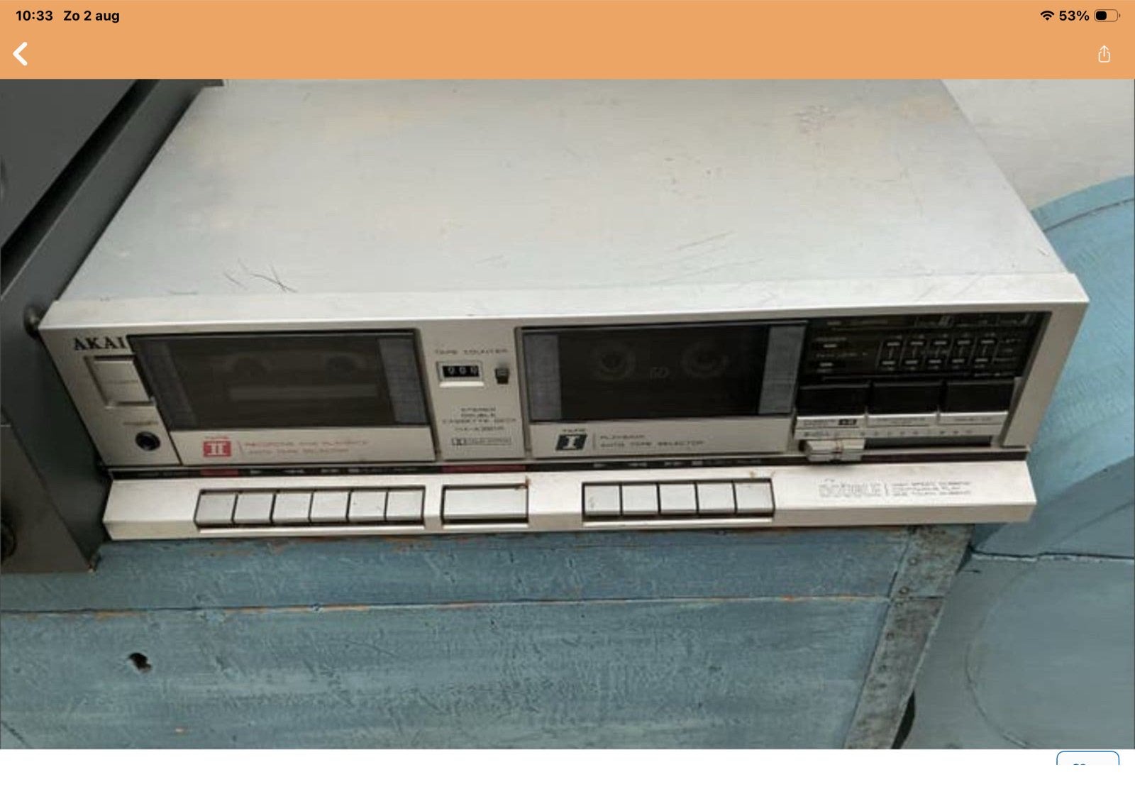 Akai Cassettedeck - Dubbel Cassette Deck, Ophalen of Verzenden, Dubbel, Akai, Tape counter