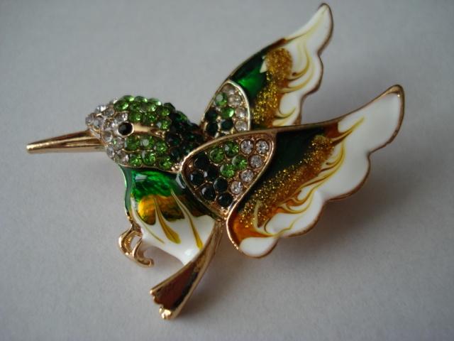 Kolibrie broche, Overige materialen, 4 tot 7 cm, Overige kleuren, Nieuw