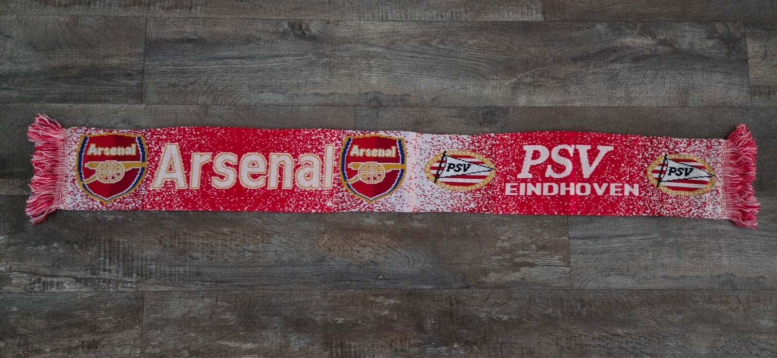 Sjaal Arsenal - PSV, Ophalen of Verzenden, Zo goed als nieuw, PSV, Vaantje of Sjaal
