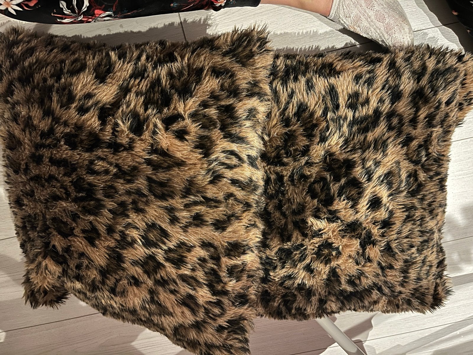 Set van 2 Leopard Print Sierkussens, Overige merken, Bruin, Met print, Vierkant