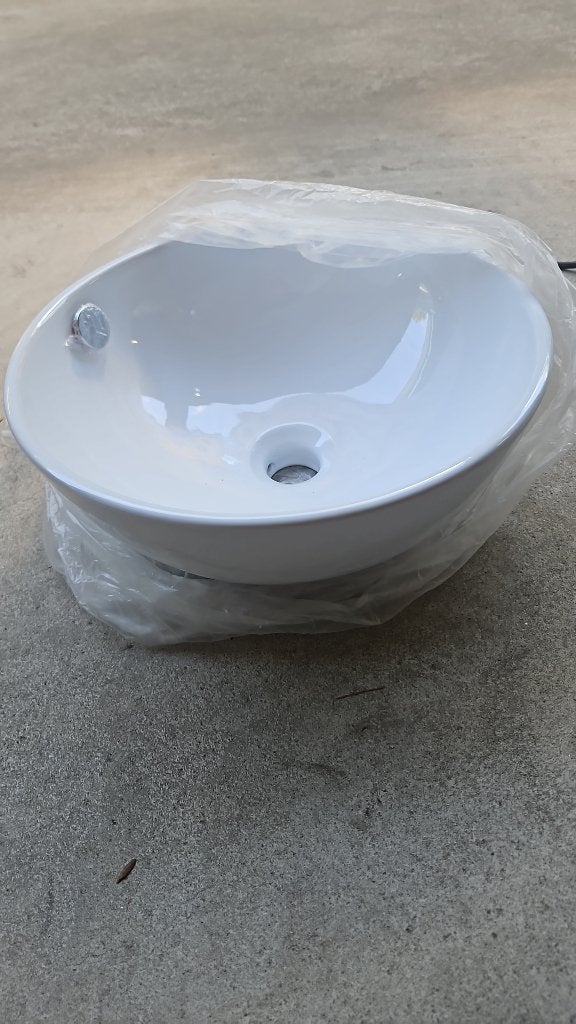 Waskom wit nieuw!, Doe-het-zelf en Verbouw, Sanitair, Ophalen, Nieuw, Wastafel