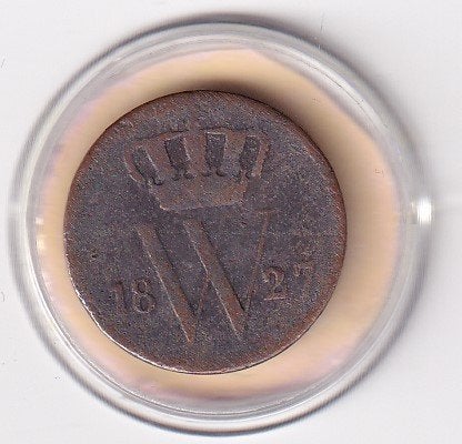 1 Cent 1827 Ua in minimale kwaliteit, Verzenden, Koning Willem I, 1 cent, Losse munt