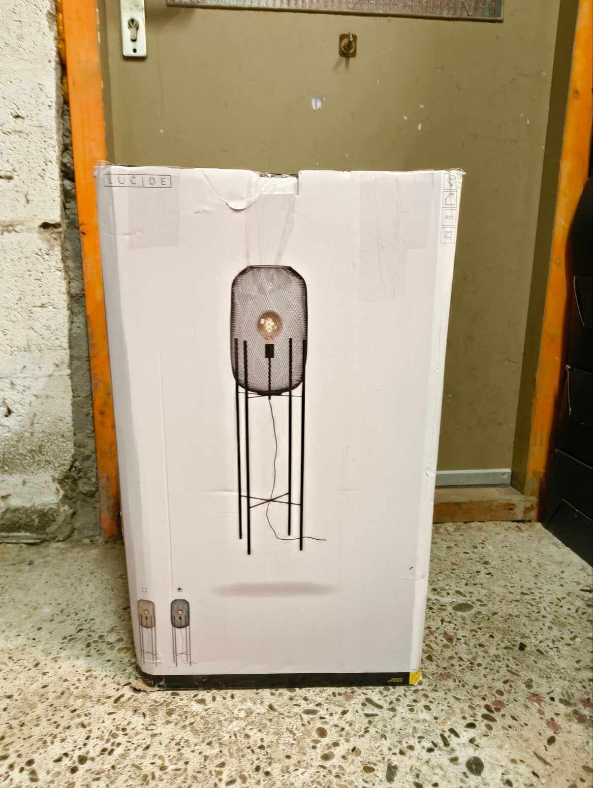 Lucide MESH Vloerlamp - Ø 35 cm, Zwart, Modern, Industrieel, 100 tot 150 cm, Onbekend, Nieuw