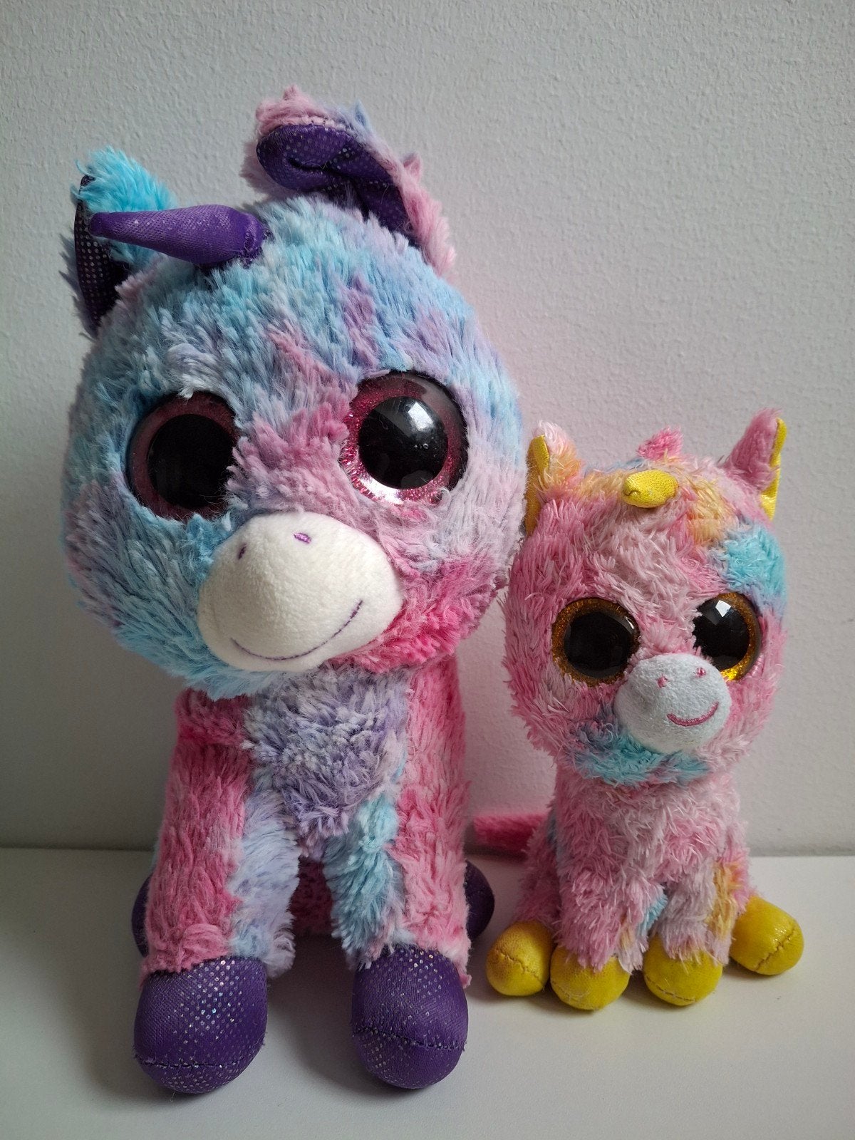 2 leuk gekleurde unicorn knuffels, Ophalen of Verzenden, Gebruikt