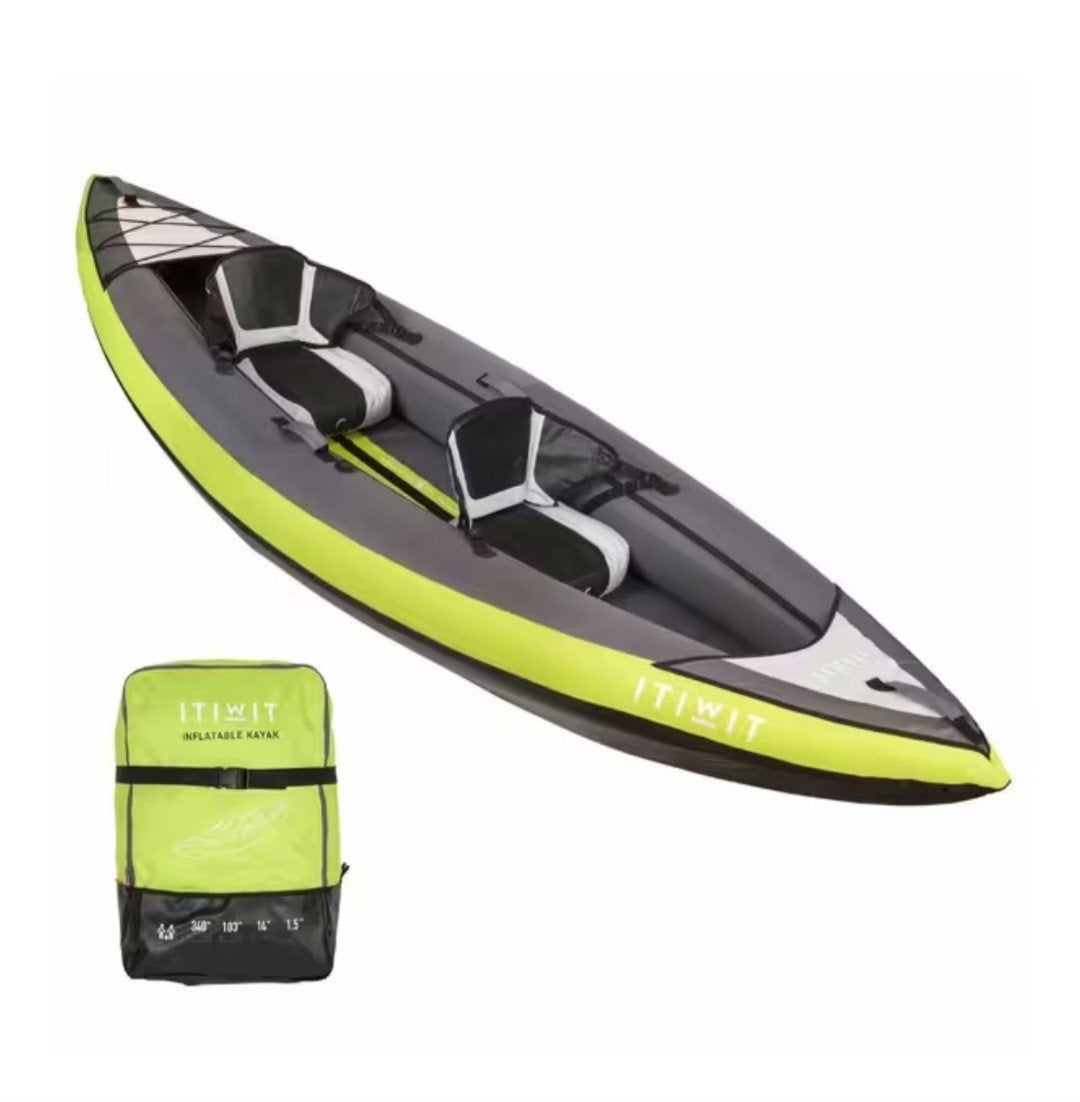 ITIWIT Opblaasbare Tourkayak 2 persoons - incl padels, Ophalen, Opblaasbaar, Zo goed als nieuw, 2-persoons