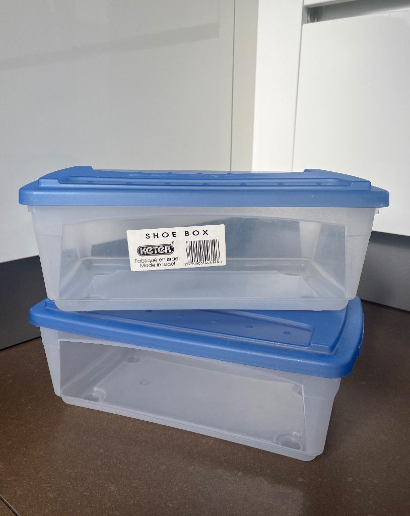 2x Keter schoenen opbergdoos schoenendoos | shoe box, Ophalen of Verzenden, Sneakers of Gympen