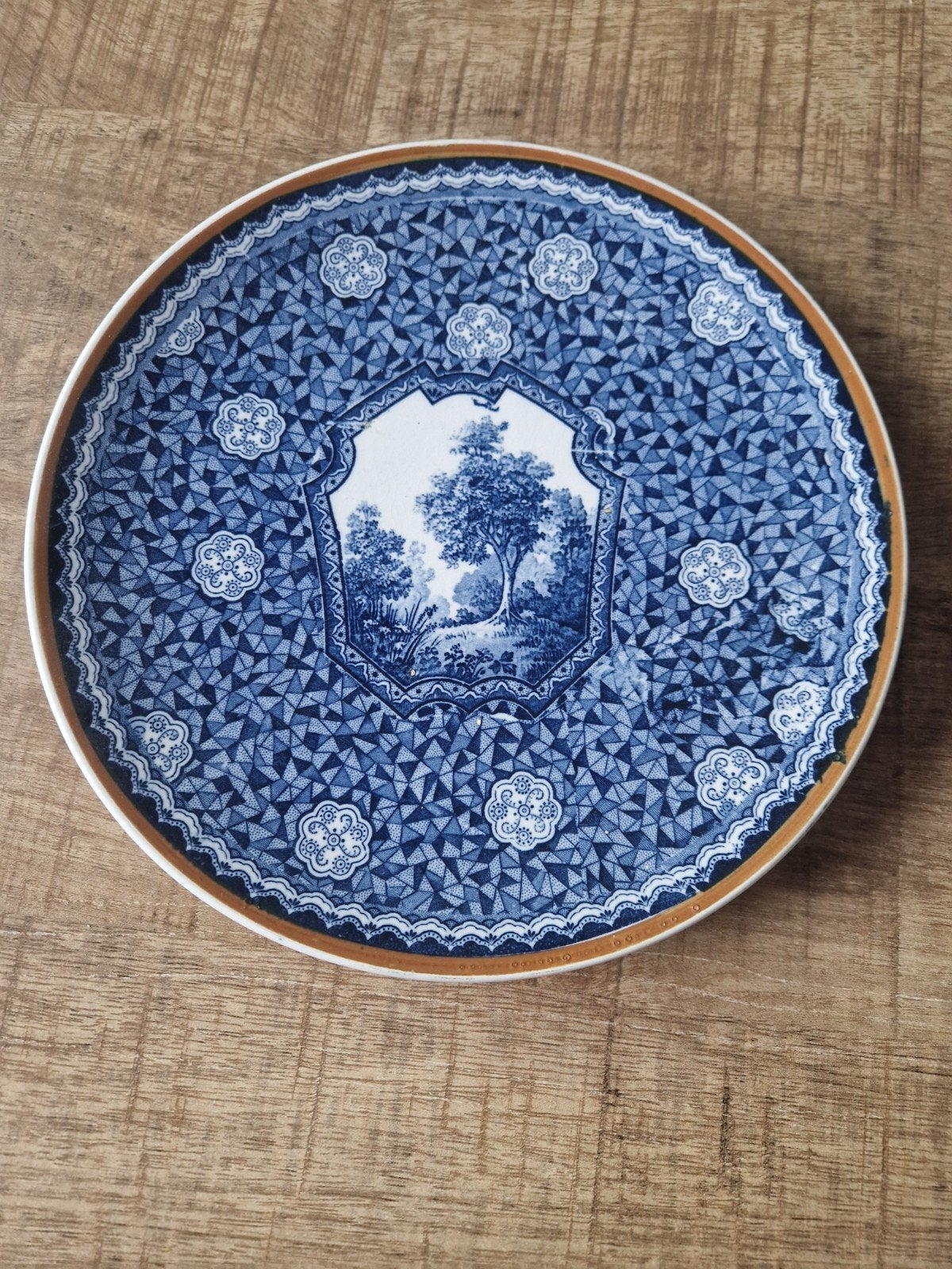 Villeroy & Boch Wandbord - Blauw/Wit Decor, Ophalen of Verzenden