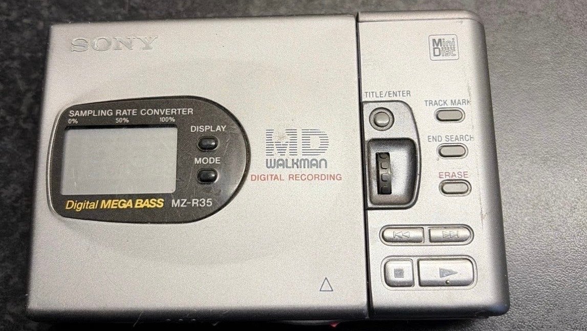 Sony Walkman MZ-R35 Minidisc Recorder Zilver, Ophalen of Verzenden, Minidisc-recorder
